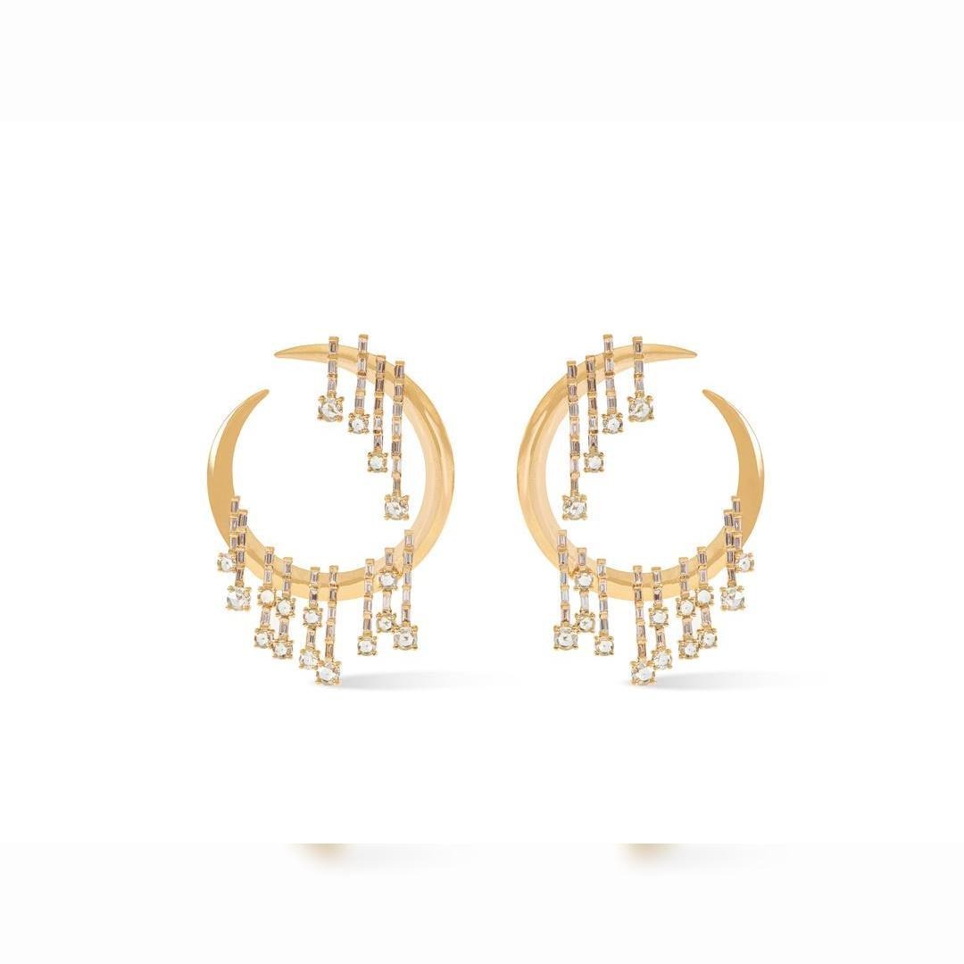 Lunira Earrings - Yellow gold