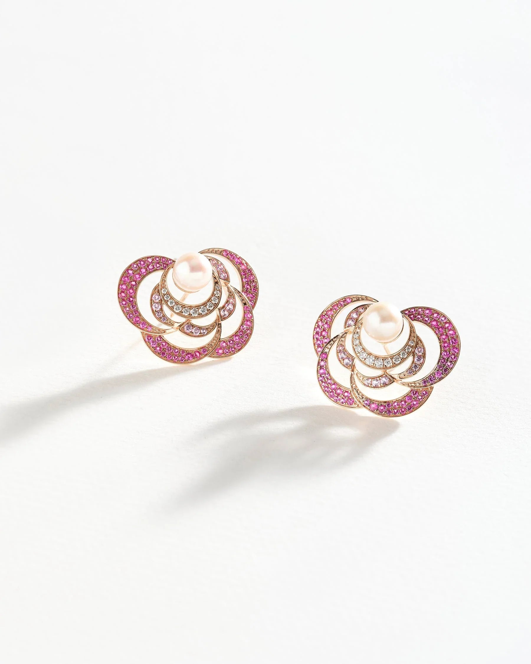 Akshita Rattha Earrings Floralis Earrings - Pink sapphire