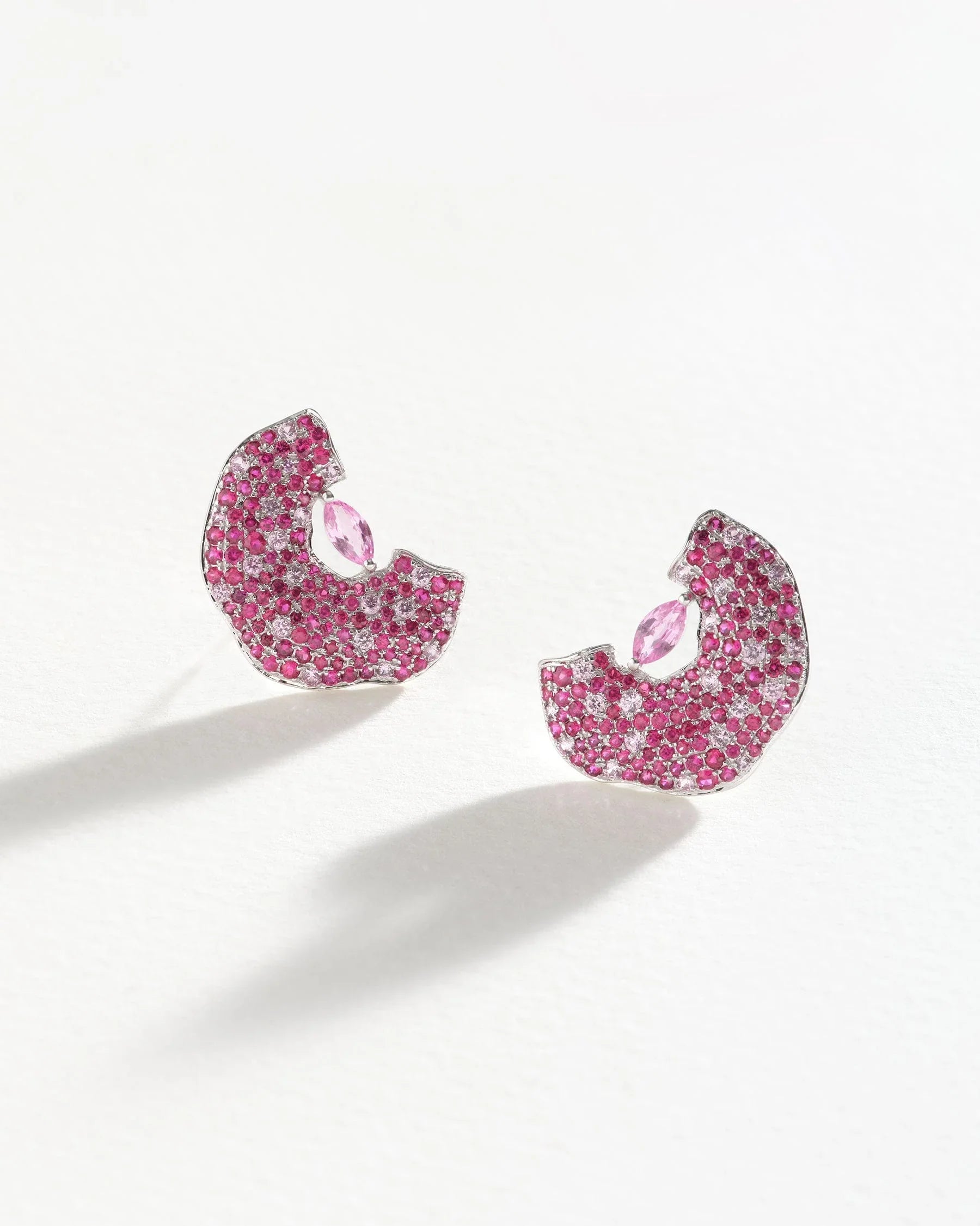 Akshita Rattha Earrings Gorgonia Earrings - Pink sapphire