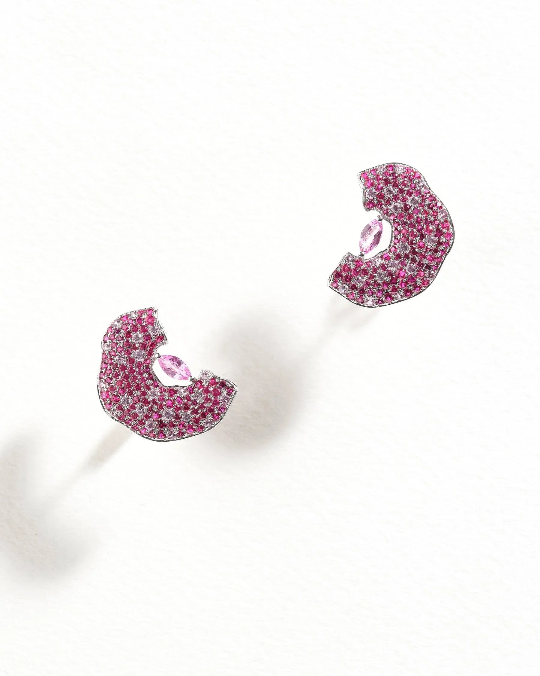 Akshita Rattha Earrings Gorgonia Earrings - Pink sapphire