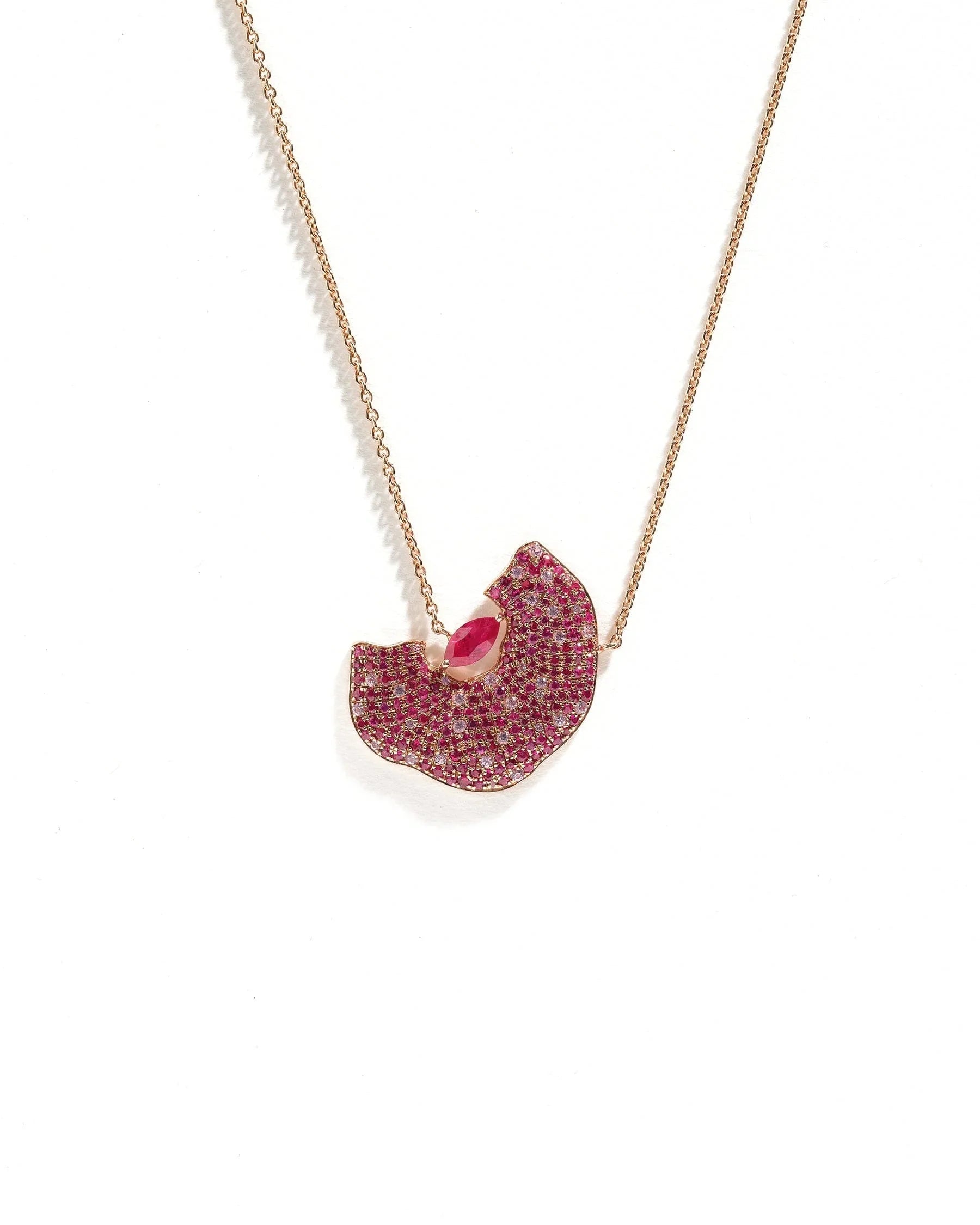 Akshita Rattha Pendants Gorgonia Pendant - Ruby & Pink sapphire